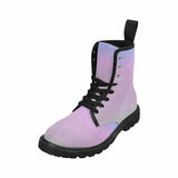 Pastels - Combat Classic Boots, Lace Up Women's Short Hippie Boots - MaWeePet- Art on Apparel