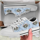 Sneakers-Alice Cheshire Cat -Womans Low Top Canvas Sneakers, Cruise Fashion Shoes - MaWeePet- Art on Apparel