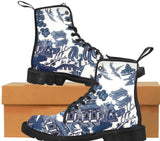 Willow Pattern -Women's lightweight Combat boots , Festival, Combat, Hippie Boots - MaWeePet- Art on Apparel