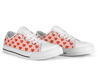 Sneakers-Love Love -Womans Low Top Canvas Sneakers, Cruise Fashion Shoes - MaWeePet- Art on Apparel