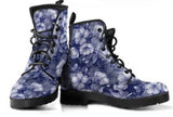 Combat Classic Boots, Combat boots, , Hippie Boots 'Blossom Blue and White' Women's - MaWeePet- Art on Apparel