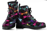 Colored Dragonfly-Women'sDoc Marten Style Festival Combat, Hippie Boots - MaWeePet- Art on Apparel
