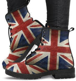 British Pride -Combat Hippie Boots Lace up, Classic Short boots - MaWeePet- Art on Apparel